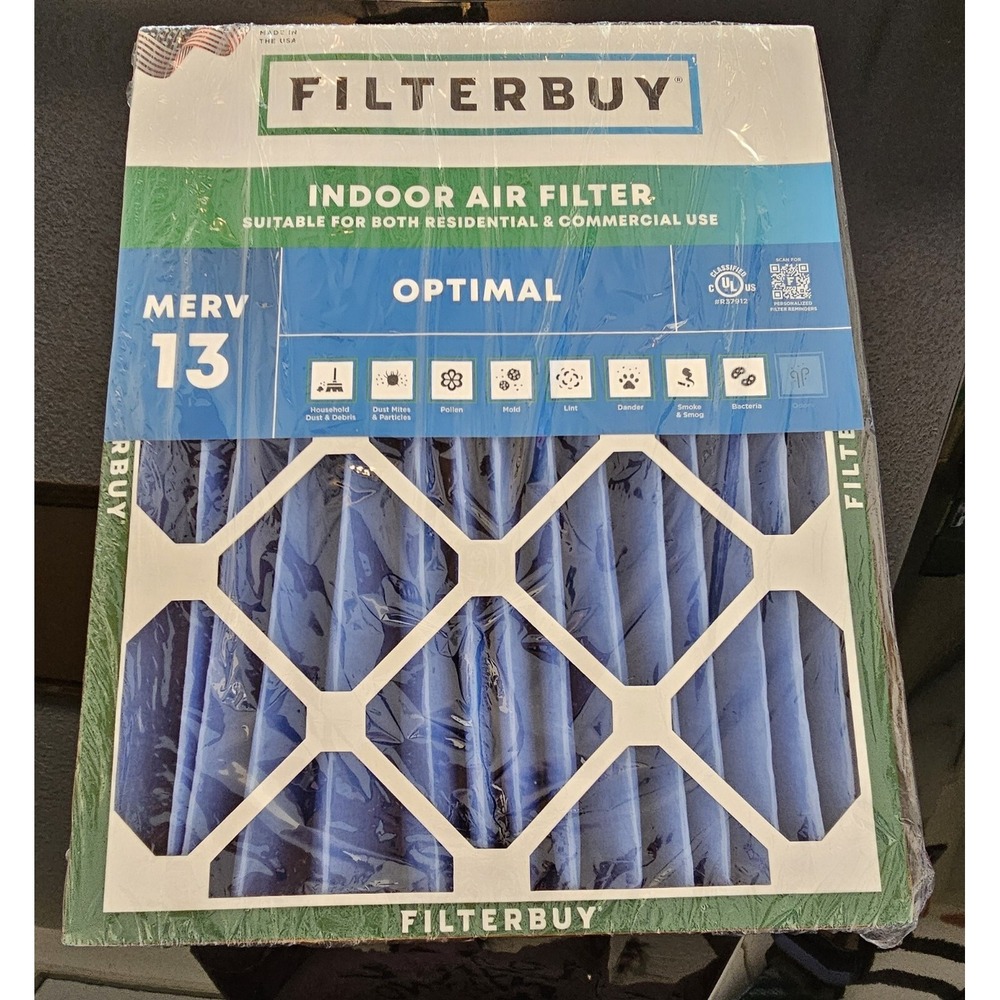 Filterbuy 16x20x4 Indoor Air Filter Merv 13